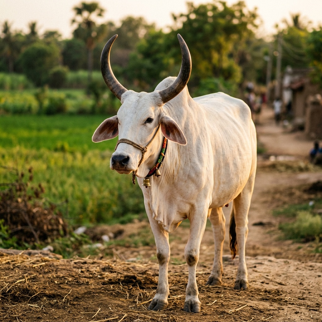 Nandini, an Ongole cow
